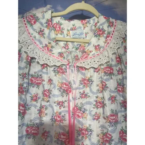 Leisure Life Women Multicolor Floral Maxi Dress Gown Size Small - Picture 4 of 5